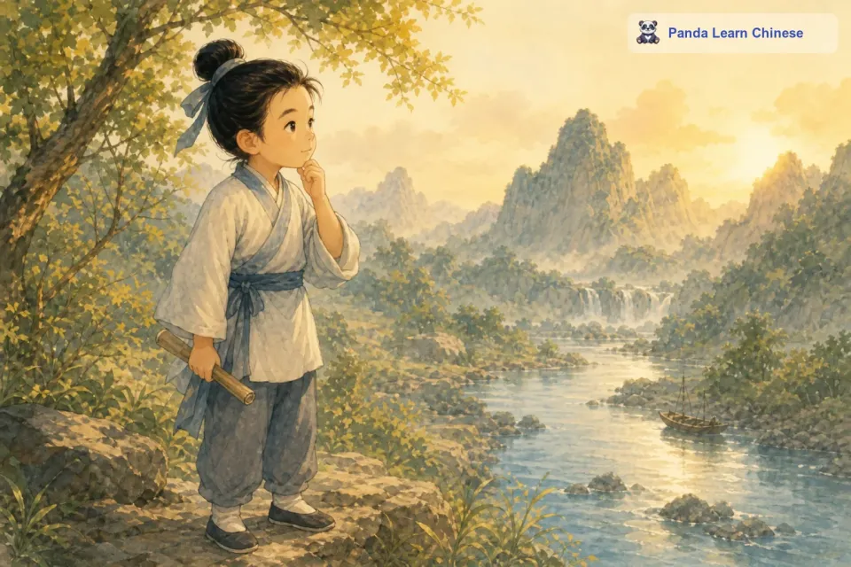 李白听了老妇人的话，心里很受触动。他开始反思自己，自己在学习上总是没有耐心，遇到一点困难就想放弃。而老妇人却能坚持做这么困难的事情，自己为什么就不能努力读书呢？
