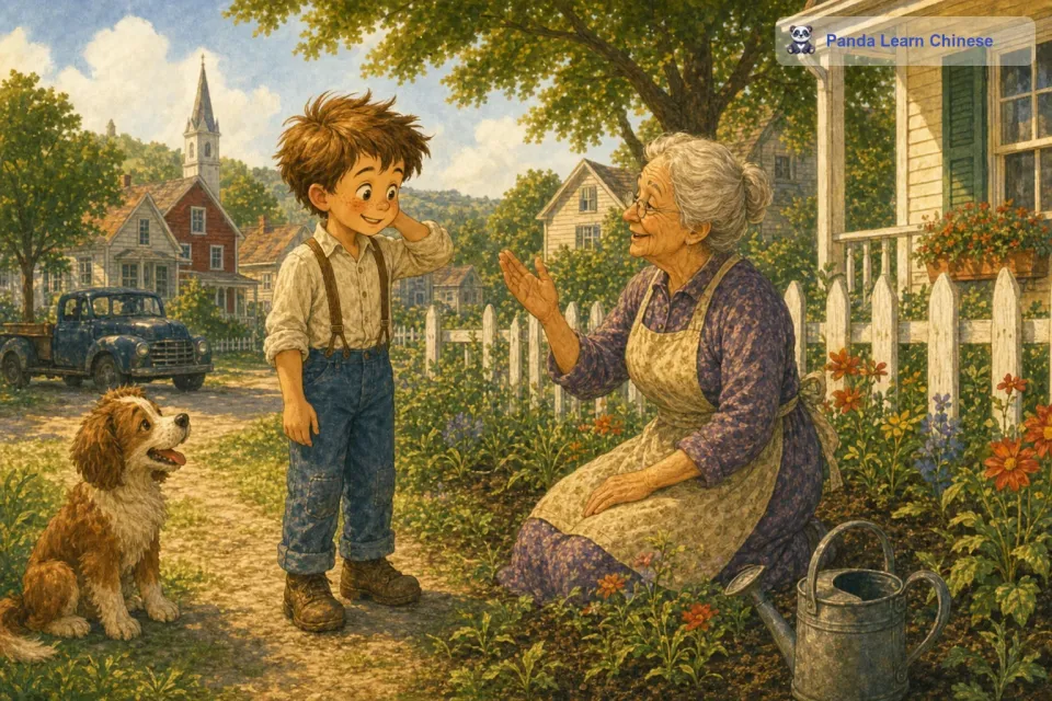 邻居奶奶非常感激汤姆的帮助，她夸奖汤姆是一个善良的好孩子。汤姆有些不好意思地笑了，这是他第一次因为做了好事而受到表扬。