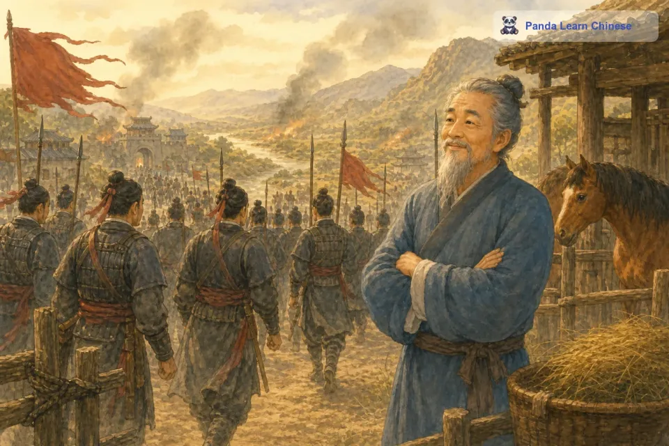 不久之后，边塞发生了战争。朝廷开始征兵，村里所有的年轻男子都要去参军打仗。很多年轻人都在战争中失去了生命。