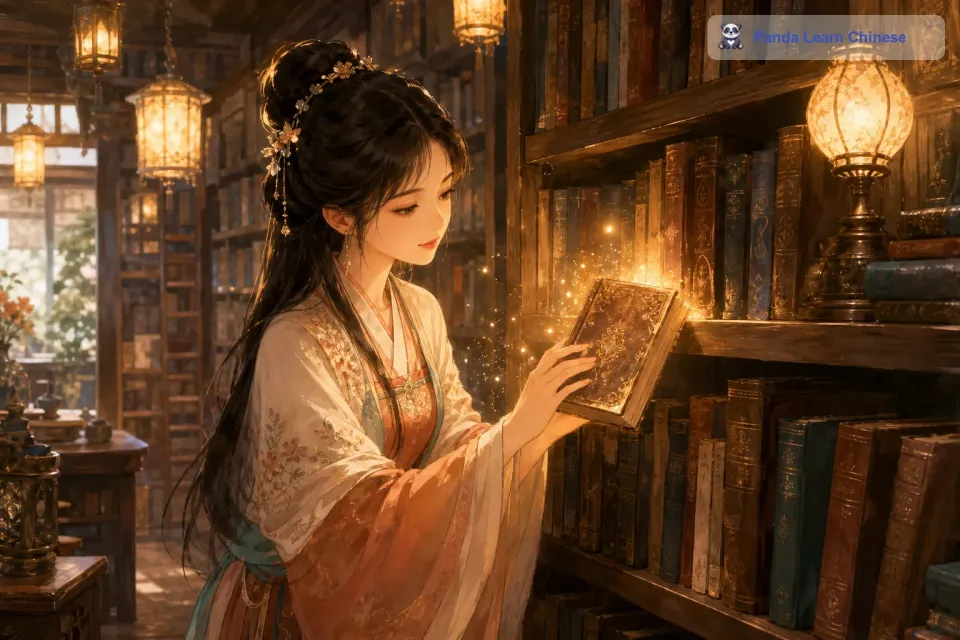 书店里弥漫着一股淡淡的纸张和油墨的香气。莉莉在书架间穿梭着，她发现这里有许多她从来没有见过的书。当她的手轻轻拂过一本古老的皮质封面的书时，突然，一道柔和的光芒从书中散发出来。