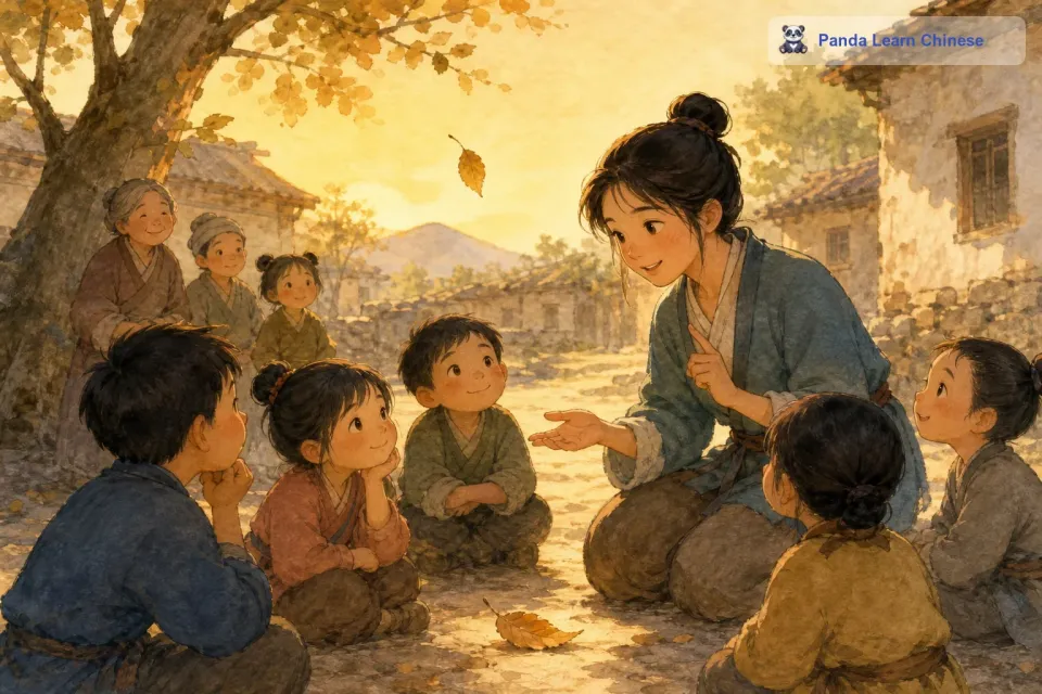 魔法树叶在实现了三个愿望后，变成了普通的树叶飘落在地上。小伊知道这片树叶完成了它的使命。从那以后，小伊变得更加懂得感恩生活中的一切。他努力学习，长大后成为了一个对村庄很有贡献的人，他经常告诉村里的孩子们要珍惜拥有的一切，要感恩周围的人和事，就像他曾经拥有魔法树叶时一样。