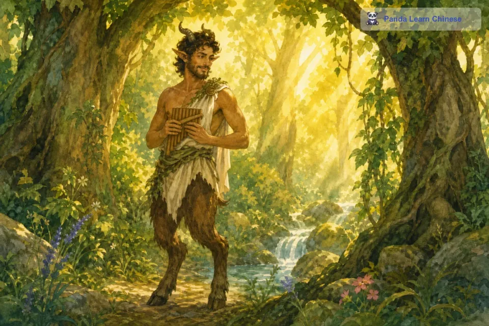 这个故事告诉我们，艺术就像潘神的笛子一样，可以把人们聚集在一起，可以给大家带来欢乐和感动，它有着无穷的价值。