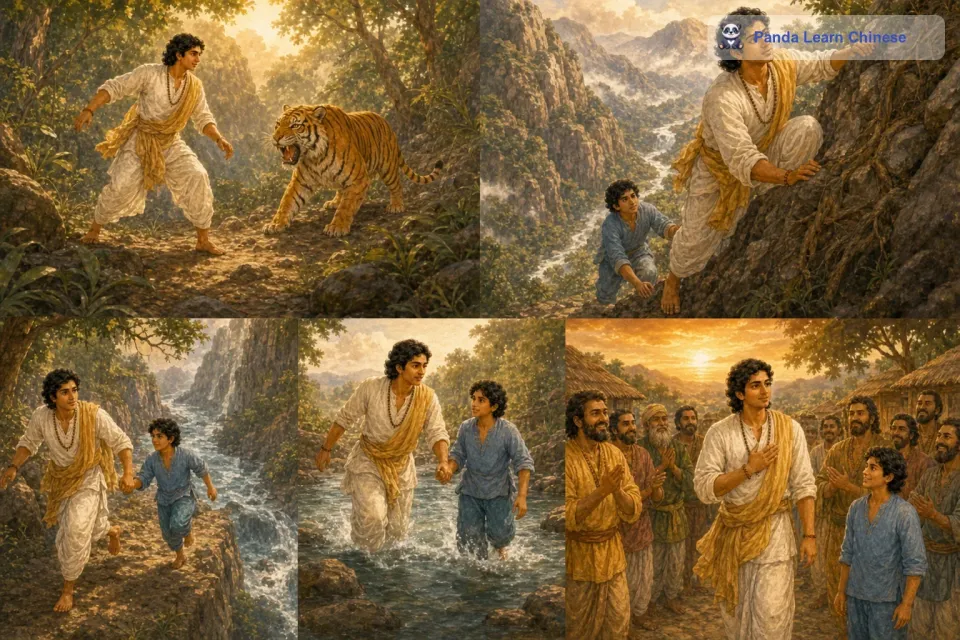他经常独自面对山上的各种危险，有凶猛的野兽，还有陡峭的悬崖。有一回，村里的孩子不小心跑进了山里迷了路，苏利耶毫不犹豫地走进深山，与野兽搏斗，越过危险的地方，最终把孩子安全地带回了村子。他告诉大家，勇敢就是在面对恐惧的时候，还能坚定地前行。