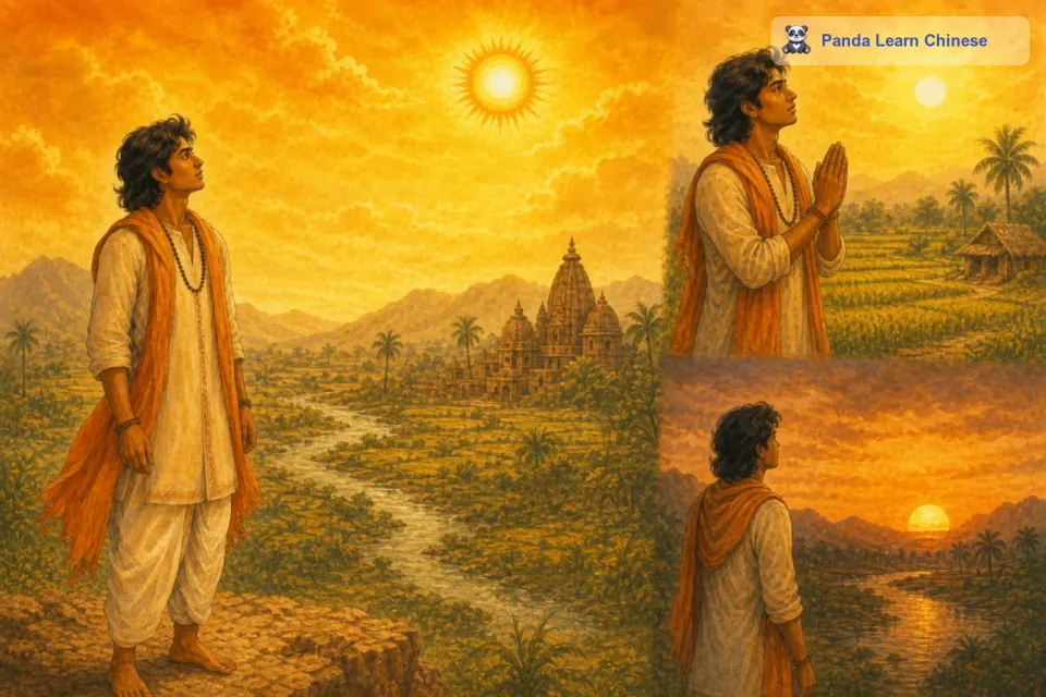 最后，只剩下了一个太阳。这个太阳看到其他兄弟的下场，变得听话起来。它按照神的指示，每天按时升起，按时落下。