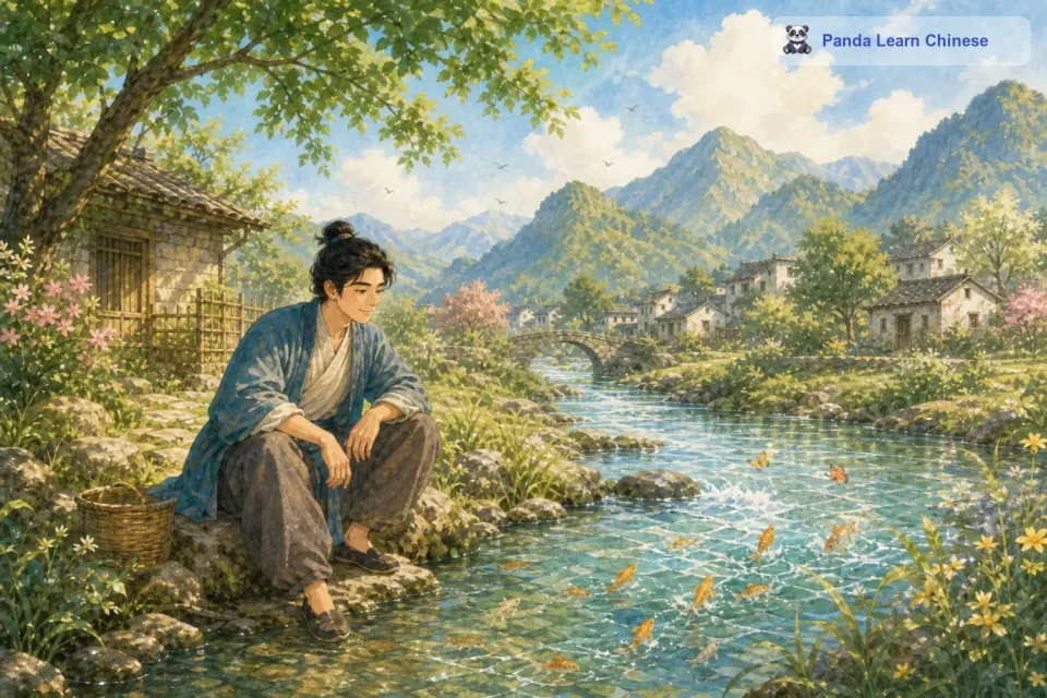 小鱼在溪水里游来游去，它们也是小溪歌声的一部分。小鱼们摆动着尾巴，就像是在打着节拍。小溪的歌声还会随着季节变化呢。春天的时候，歌声像轻柔的微风，充满了希望；夏天的时候，歌声变得欢快热烈，像是在庆祝美好的时光；秋天的时候，歌声里带着一点点的忧伤，仿佛在诉说着离别的故事；冬天的时候，小溪虽然唱得轻了些，但仍然充满了力量，就像在默默地等待春天的到来。