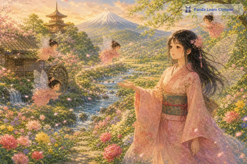 随着小樱不断地努力，大地逐渐变得生机勃勃。树木长出了嫩绿的叶子，花朵开满了山坡，河流欢快地流淌着。整个世界都被春天的气息所笼罩，这一切都要归功于小樱和那些像她一样的春天使者们。