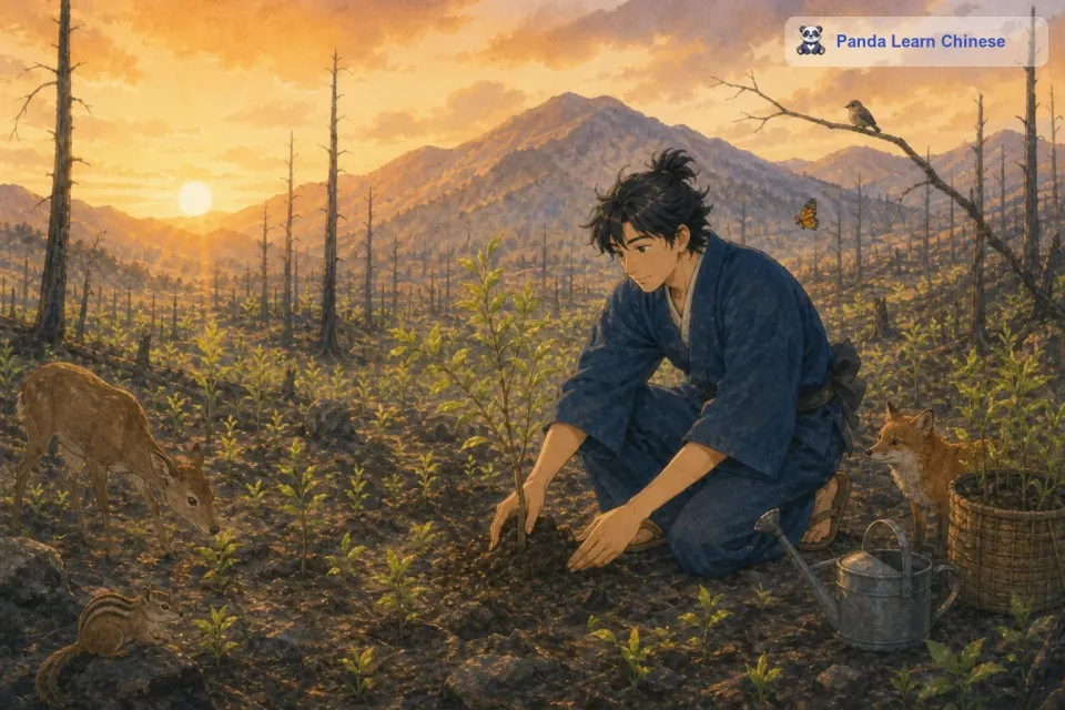 小溪看着这一切，心里很难过。它决定用自己的方式来拯救这片森林。