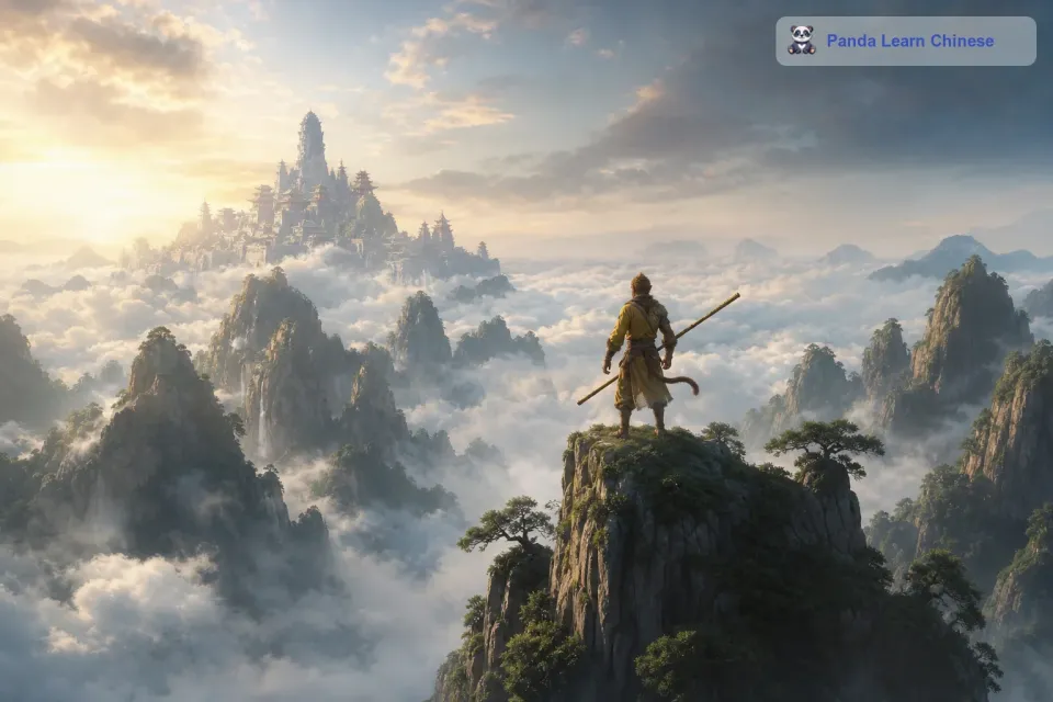 很久很久以前，唐僧师徒四人一路西行取经。这一天，他们来到了一座荒山野岭。山林里雾气弥漫，透着一丝阴森。