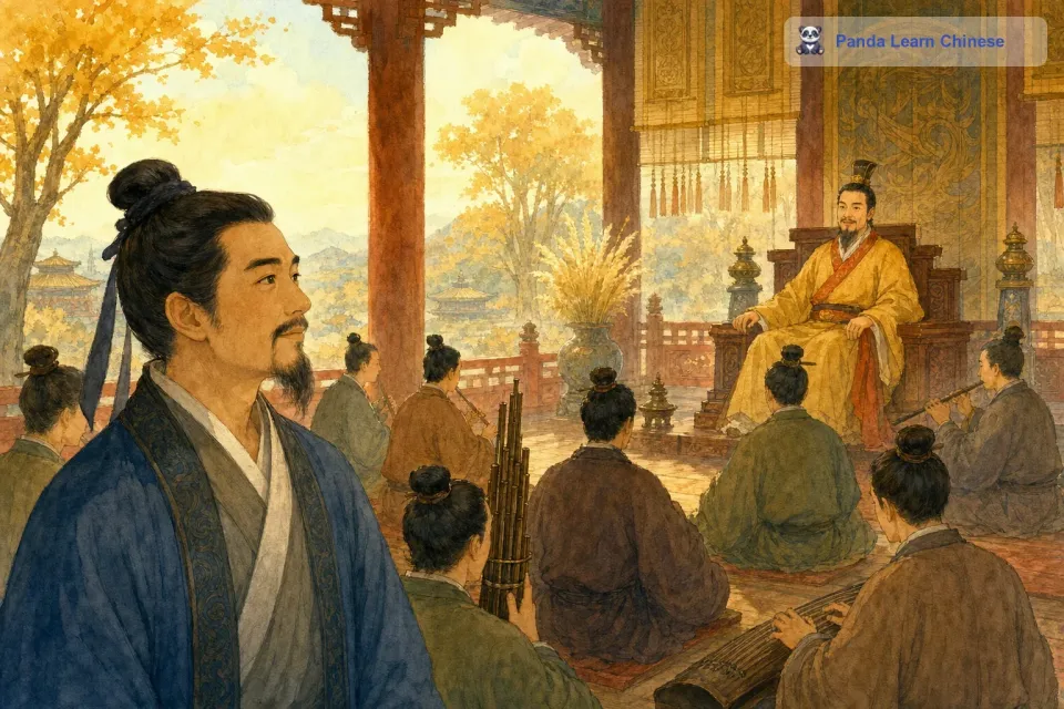 从前，在古代中国有一个国家叫齐国。齐国的国君齐宣王非常喜欢听人吹竽，而且他喜欢听很多人一起合奏。
