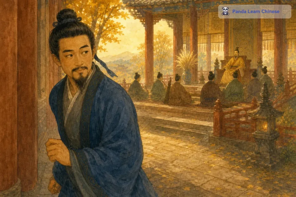 于是，在轮到他独奏之前，南郭先生趁着大家不注意，偷偷地溜走了。他知道自己不能再继续蒙混下去了，要是被发现，肯定会受到惩罚的。从此以后，人们就用“滥竽充数”这个成语来形容那些没有真本事，却混在行家里面充数的人。