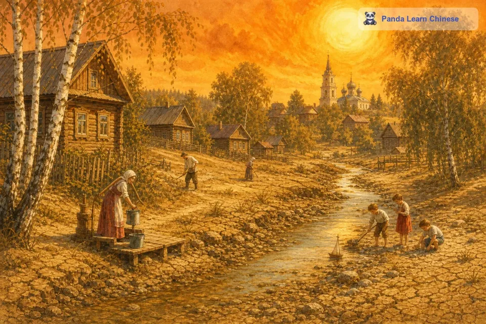 可是，有一年，一场严重的干旱席卷了这个地区。太阳像一个大火球一样，无情地炙烤着大地。