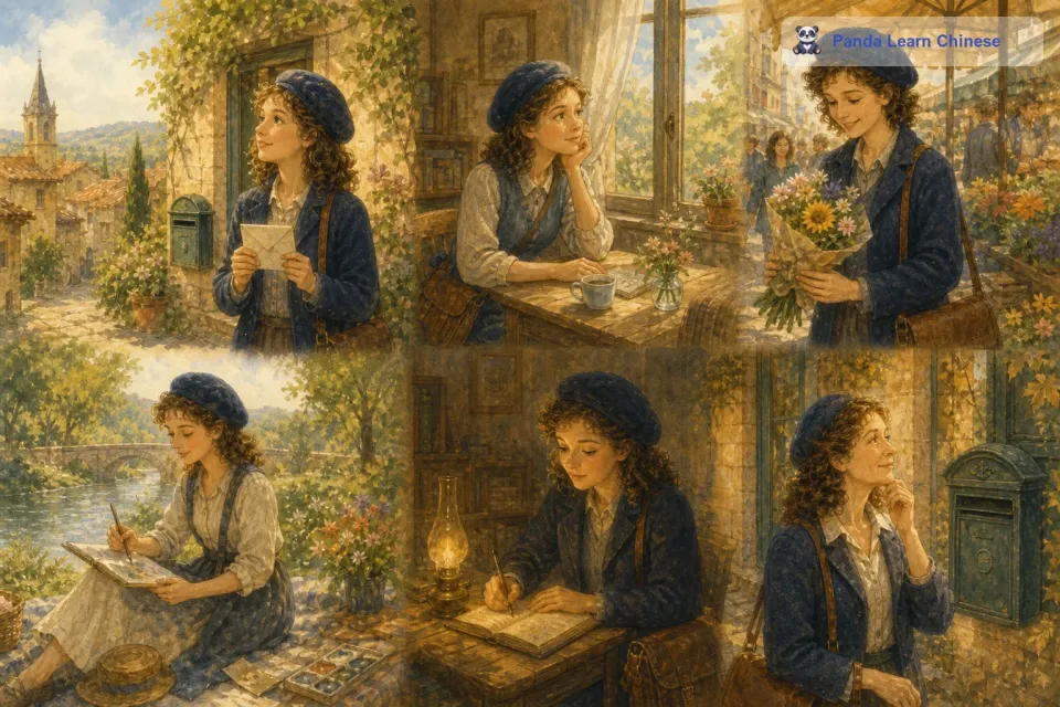 露西离开邮局后，心里一直惦记着那封信。她想知道十年后的自己会是什么样子，会不会真的收到这封信呢？日子一天天过去，露西慢慢地长大了。她经历了很多的快乐和烦恼，有时候会忘记小时候的那个时光邮局的经历。
