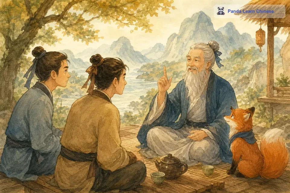 智慧老人听了他们的描述后，并没有直接回答，而是笑着说：“我给你们出个谜语吧，解开这个谜语，你们就能找到答案。有一种东西，它没有脚却能跑，没有翅膀却能飞，它能穿过最狭窄的缝隙，也能填满最宽阔的空间，它是什么？
