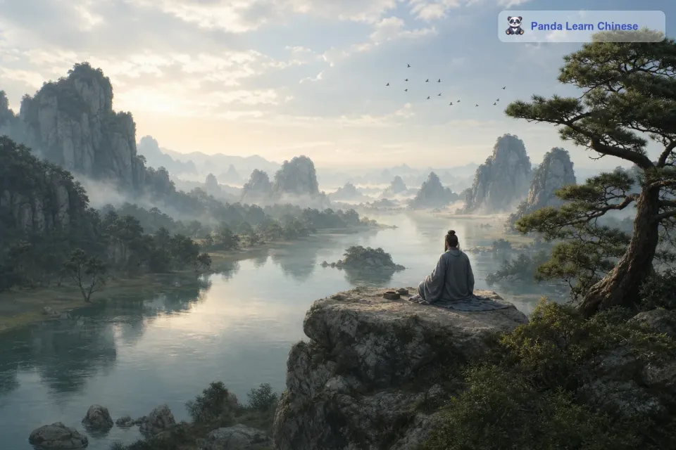 从前，有一个名叫庄周的人，他是中国古代非常有智慧的思想家。庄周特别喜欢思考一些很深奥的问题，关于天地呀，关于人生呀。