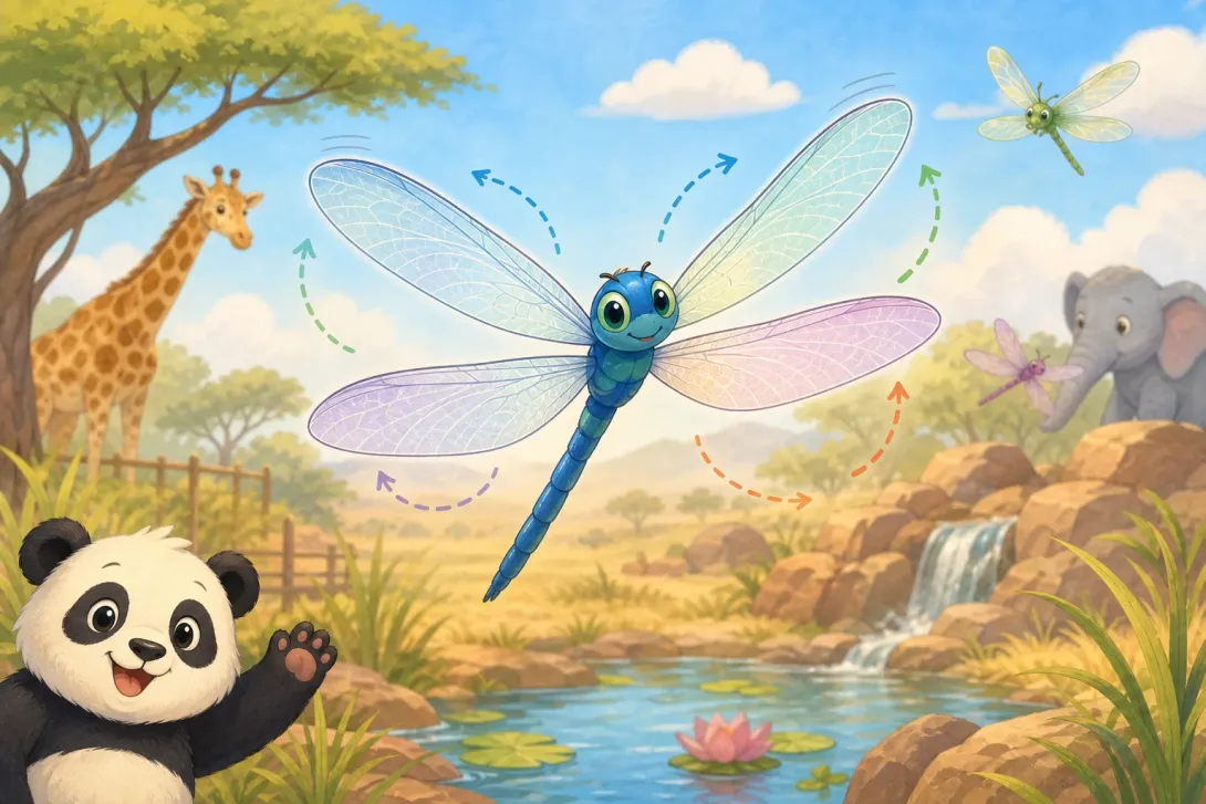 Fun Fact: 蜻蜓的四片翅膀 · A Dragonfly's Four Wings