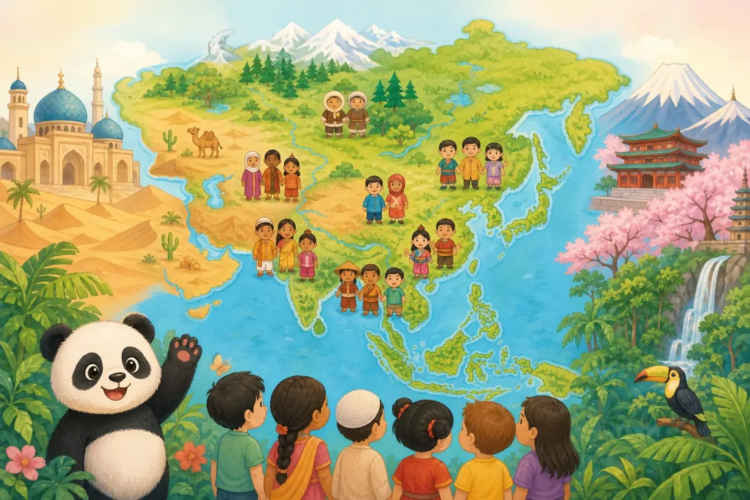 Fun Fact: 亚洲最大 · Asia Largest Continent