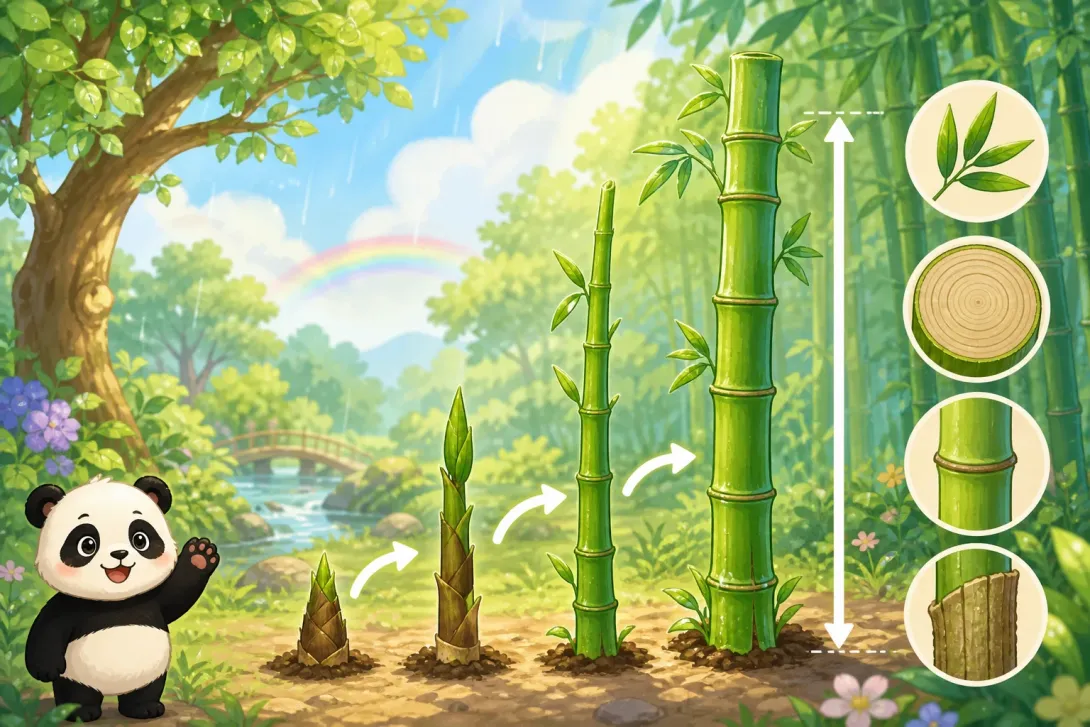 Fun Fact: 竹子长得飞快 · Bamboo Grows Fast