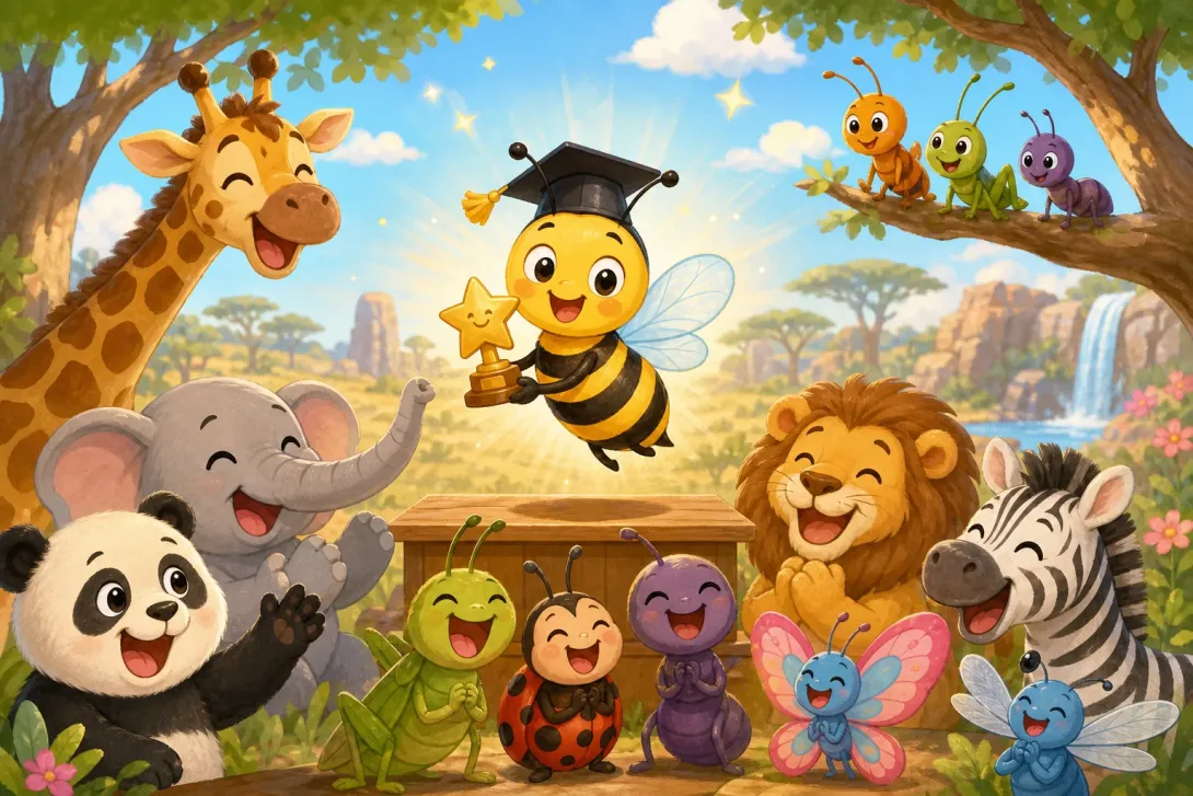 Joke: 蜜蜂上学记 · Bee Goes to School
