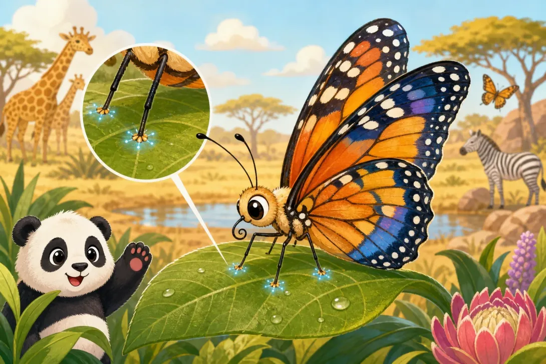 Fun Fact: 蝴蝶用脚尝味道 · Butterflies Taste with Their Feet