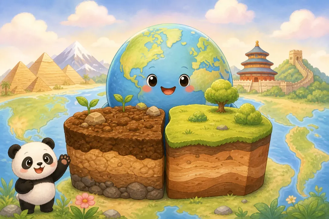 Hanzi Fact: 地字与世界 · Character Di Earth