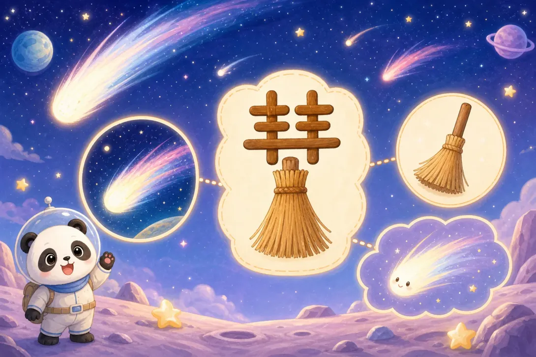 Hanzi Fact: 彗字的秘密 · Character for Comet