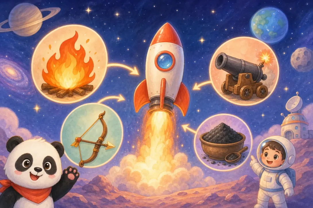 Hanzi Fact: 火箭两字 · Characters for Rocket