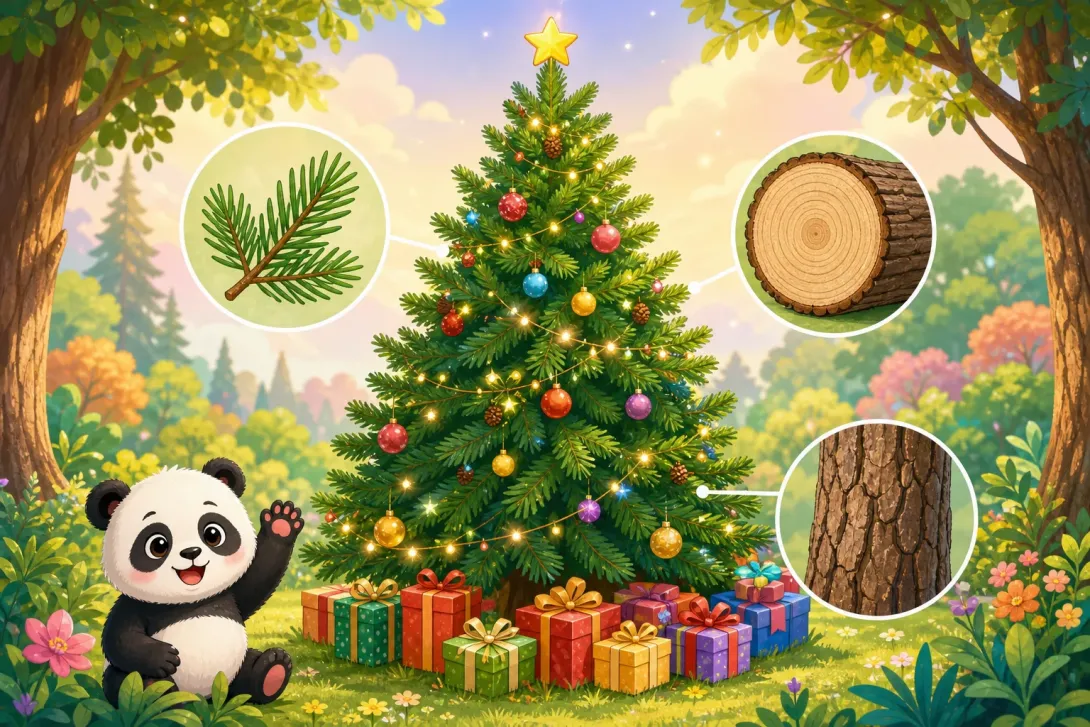 Fun Fact: 圣诞树和常青树 · Christmas Trees Are Evergreen