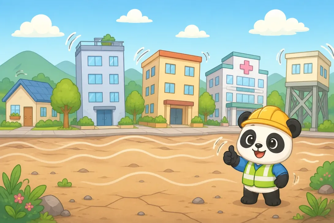 Fun Fact: 地震时地面摇晃 · Earthquake Ground Shaking