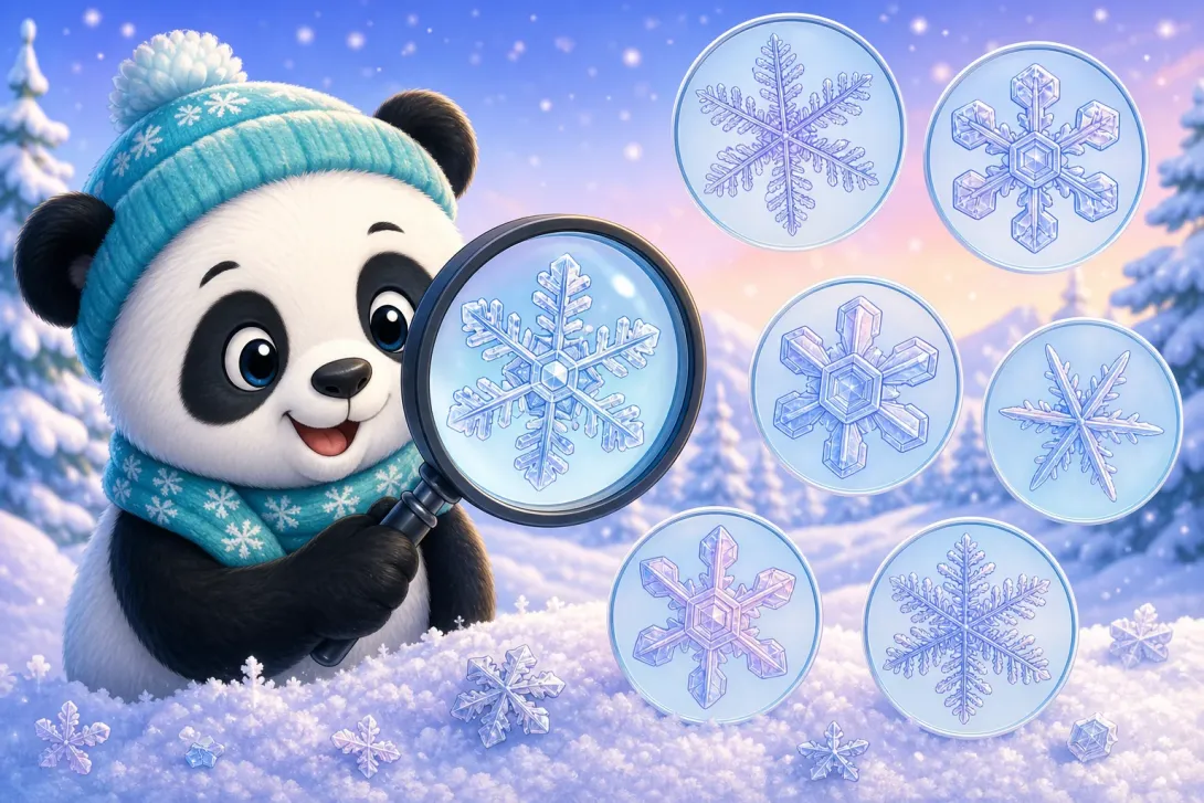 Fun Fact: 每片雪花都独一无二 · Every Snowflake Is Unique