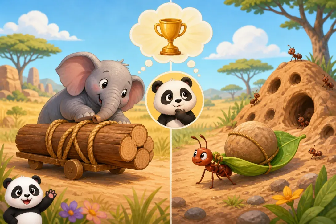Brain Teaser: 萤火虫和蚂蚁比力气 · Firefly vs. Ant Strength Contest