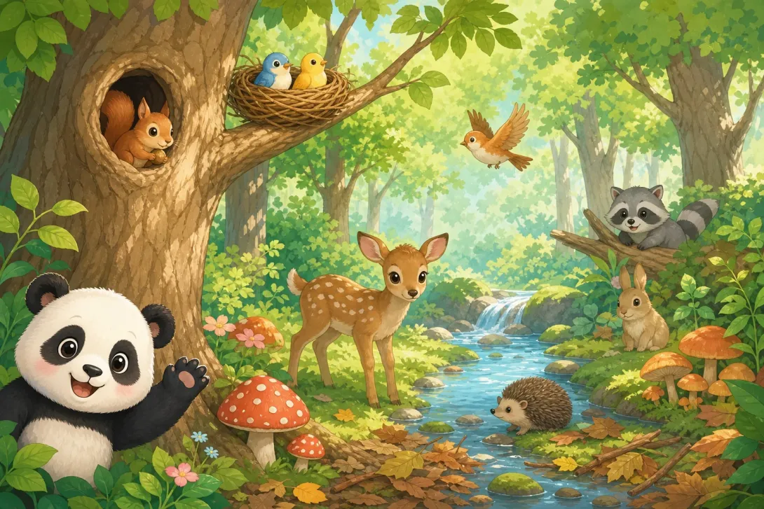 Fun Fact: 森林是动物的家 · Forests Are Homes for Animals