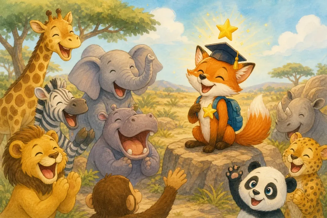 Joke: 狐狸上学记 · Fox Goes to School