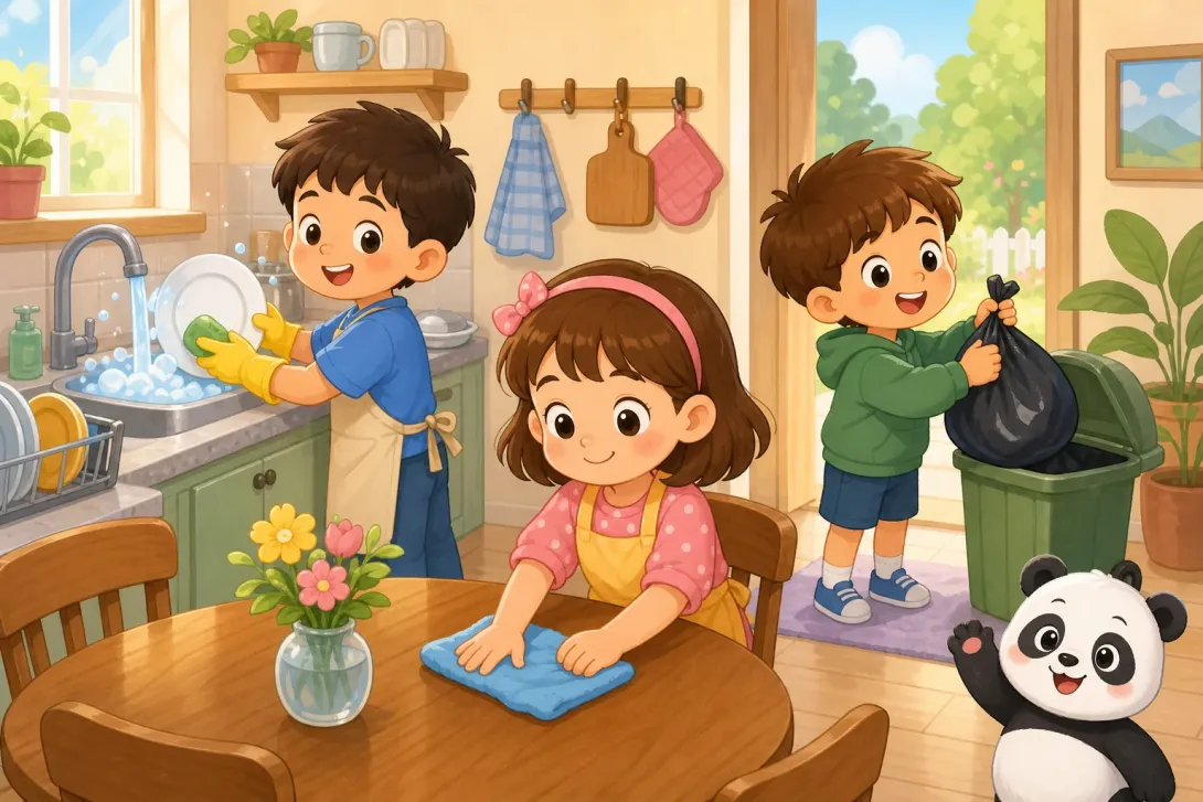Fun Fact: 帮忙做家务 · Helping with Chores