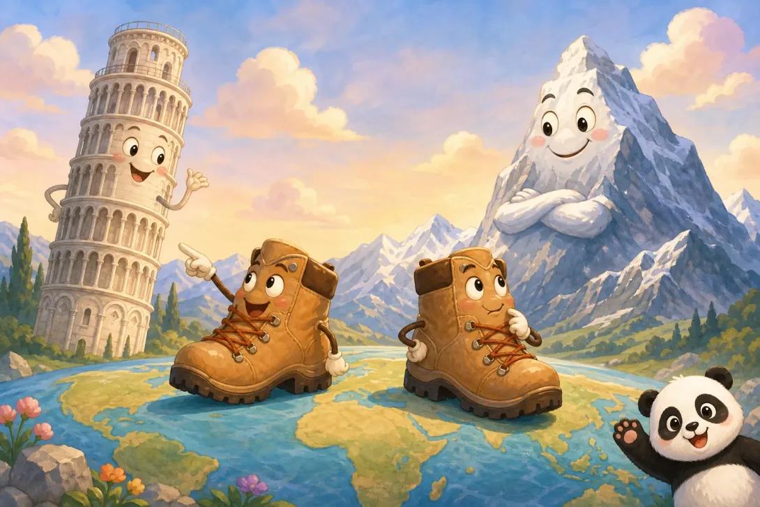 Joke: 登山鞋吵架 · Hiking Boots Argue