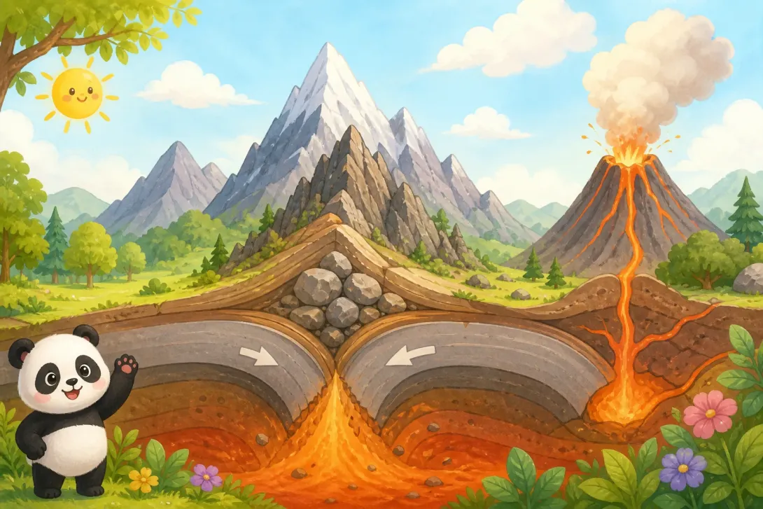 Fun Fact: 山是怎么形成的 · How Mountains Form
