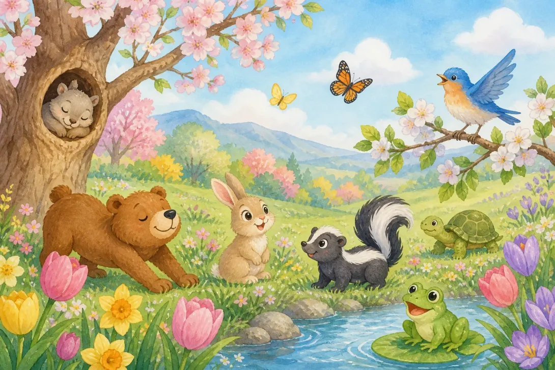 Idiom: 成语：春暖花开 · Idiom: 'Spring Warms and Flowers Bloom'