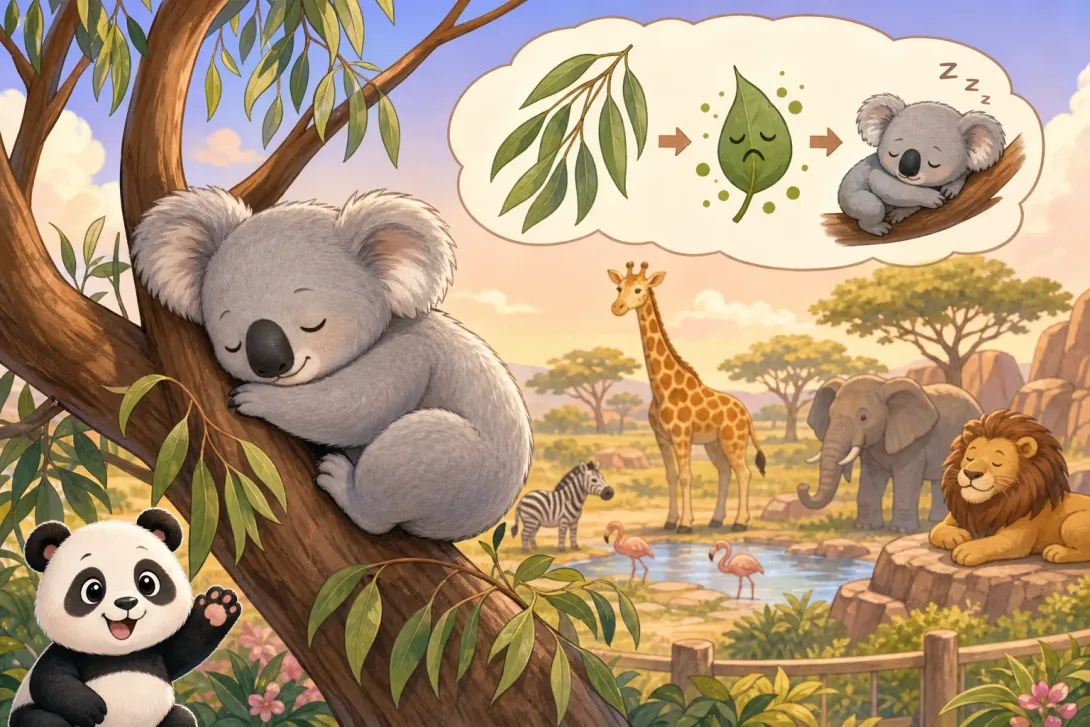 Fun Fact: 考拉爱睡觉 · Koalas Sleep a Lot