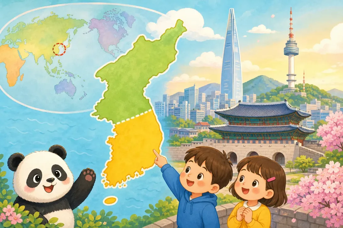 Fun Fact: 韩国半岛国家 · Korea Peninsula Nation