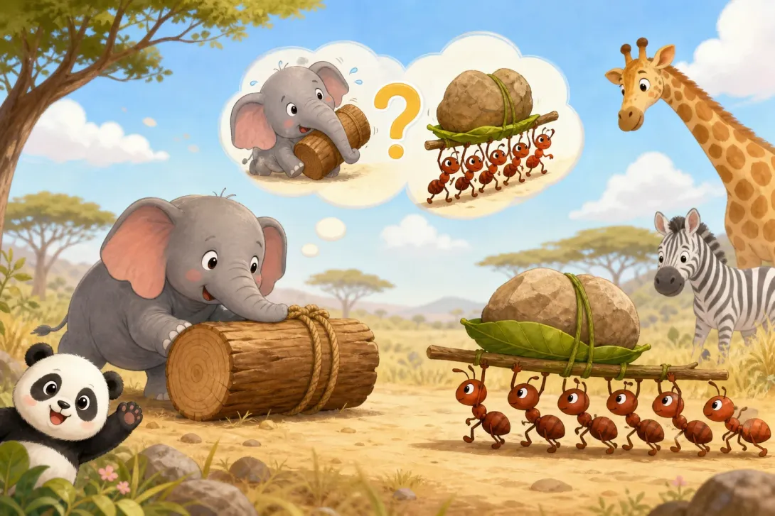 Brain Teaser: 瓢虫和蚂蚁比力气 · Ladybug vs. Ant Strength Contest