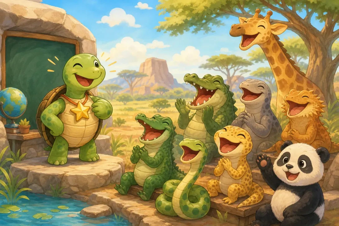Joke: 蜥蜴上学记 · Lizard Goes to School