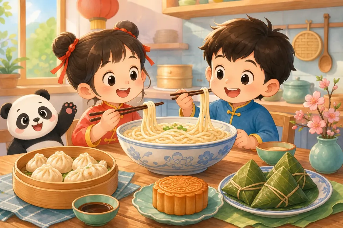 Fun Fact: 过生日，吃长寿面 · Long Noodles