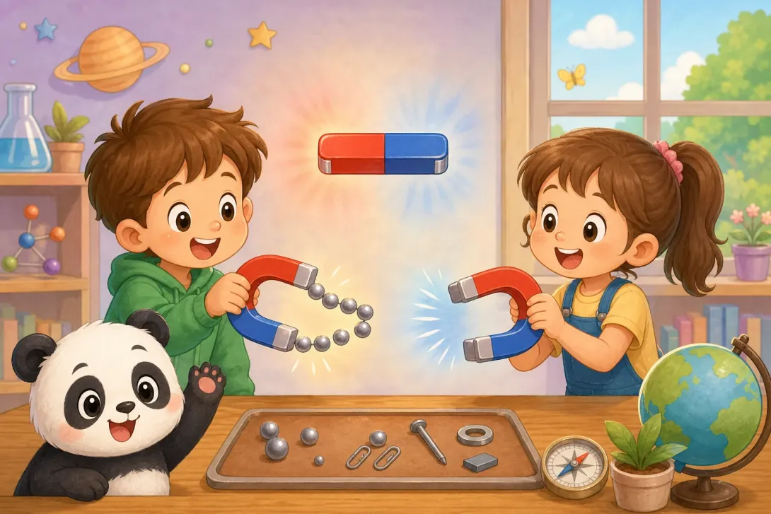 Fun Fact: 磁铁相吸相斥 · Magnets Attract and Repel