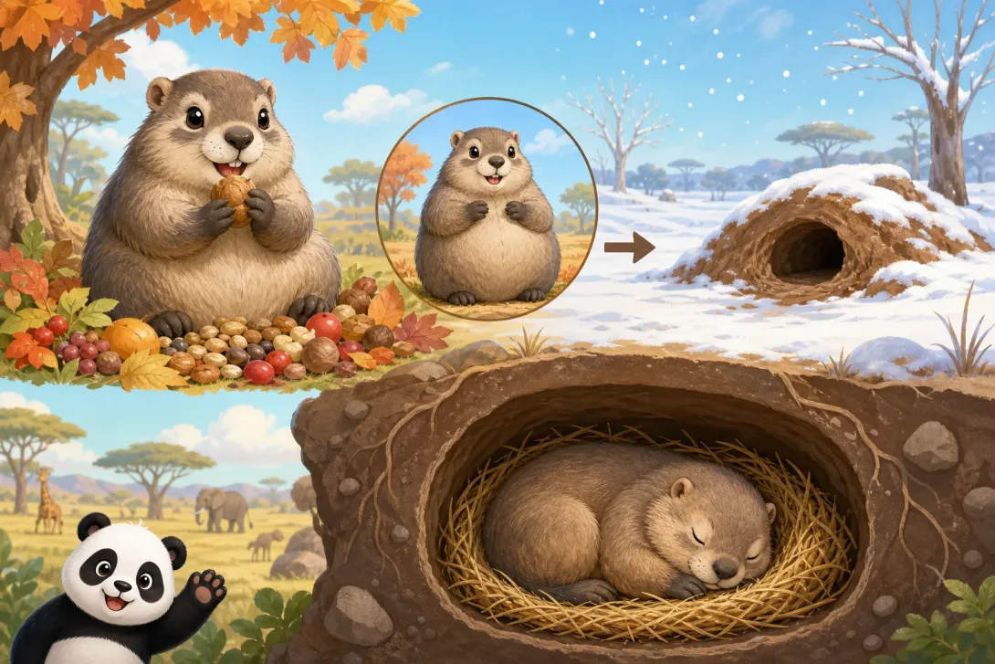 Fun Fact: 旱獭过冬天 · Marmots in Winter