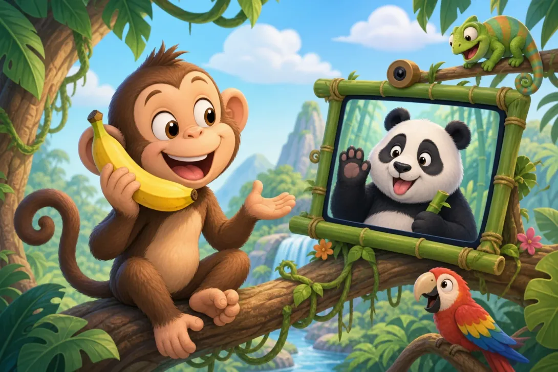 Joke: 猴子爱吃香蕉 · Monkeys Love Bananas
