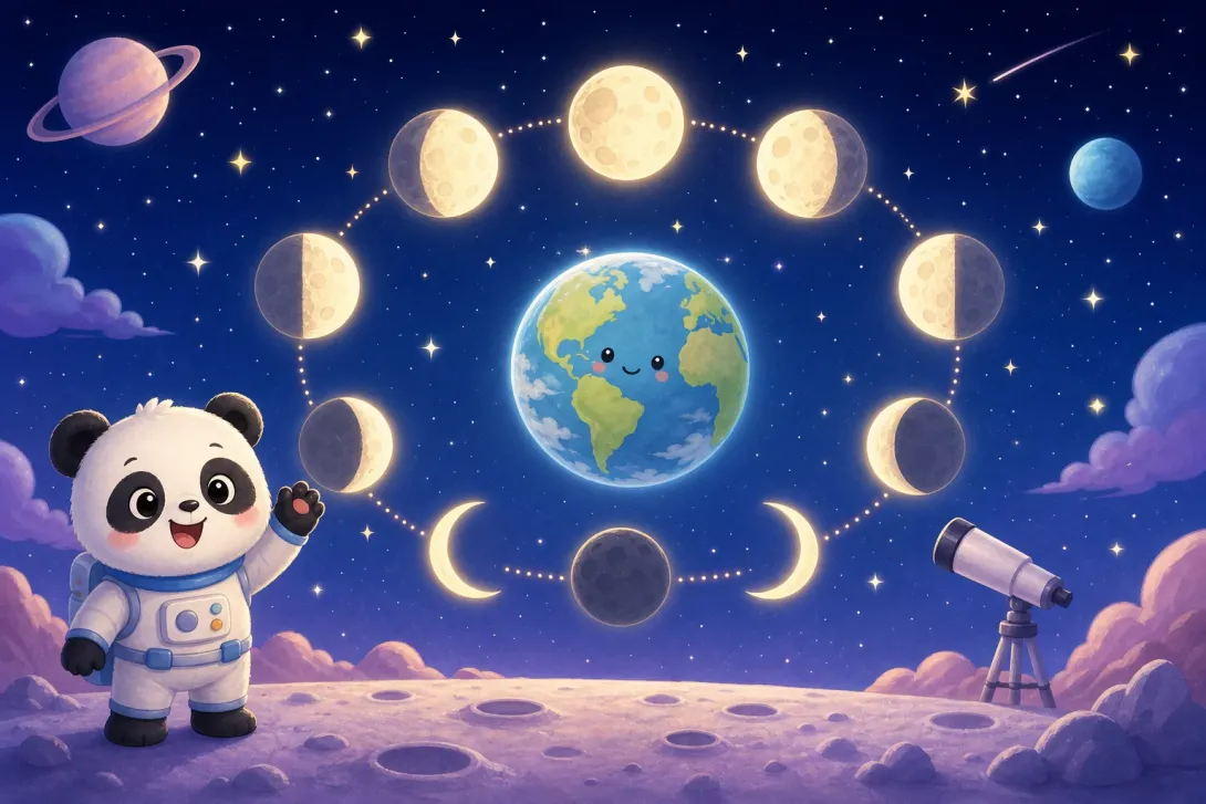 Fun Fact: 月相变化 · Moon Phases