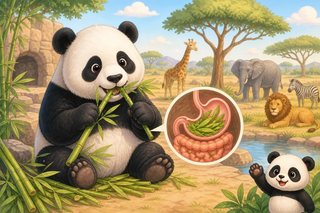 Fun Fact: 熊猫吃竹子 · Pandas Eat Bamboo