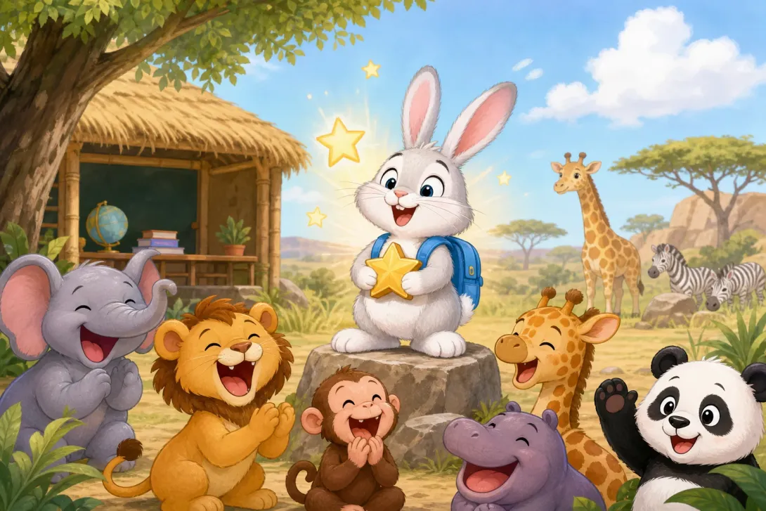 Joke: 兔子上学记 · Rabbit Goes to School