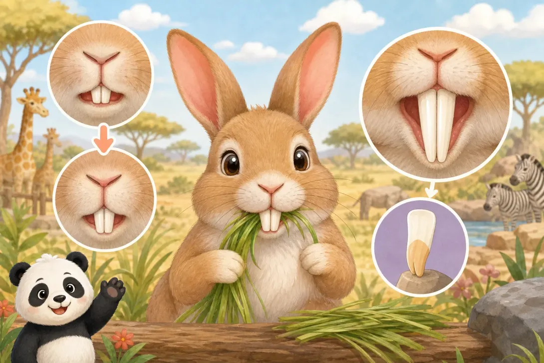 Fun Fact: 兔子牙齿总在长 · Rabbits' Teeth Keep Growing