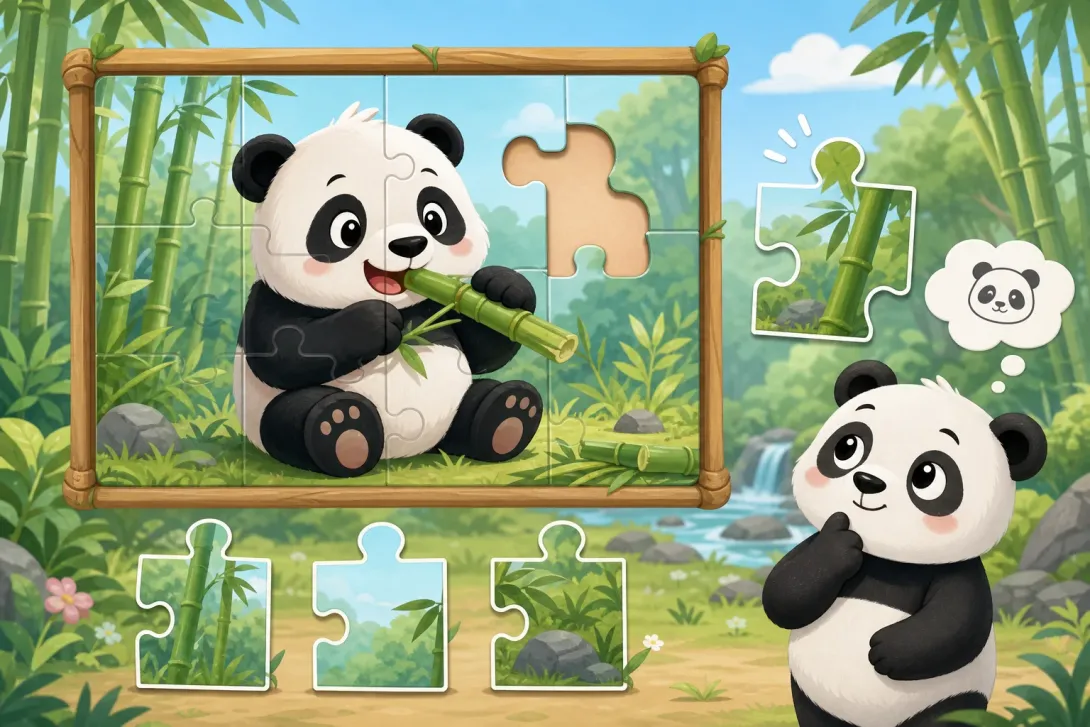 Riddle: 谜语：黑白熊猫 · Riddle: The Black and White Bear