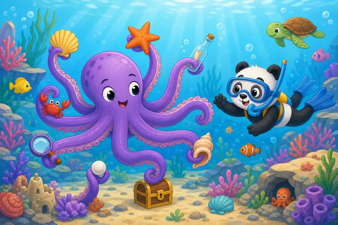 Riddle: 谜语：八爪鱼 · Riddle: The Eight-Armed Sea Creature